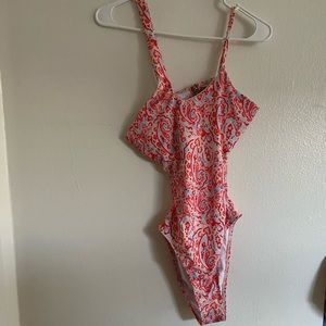 One Shoulder Open Back SHEIN One Piece Bathing Suit